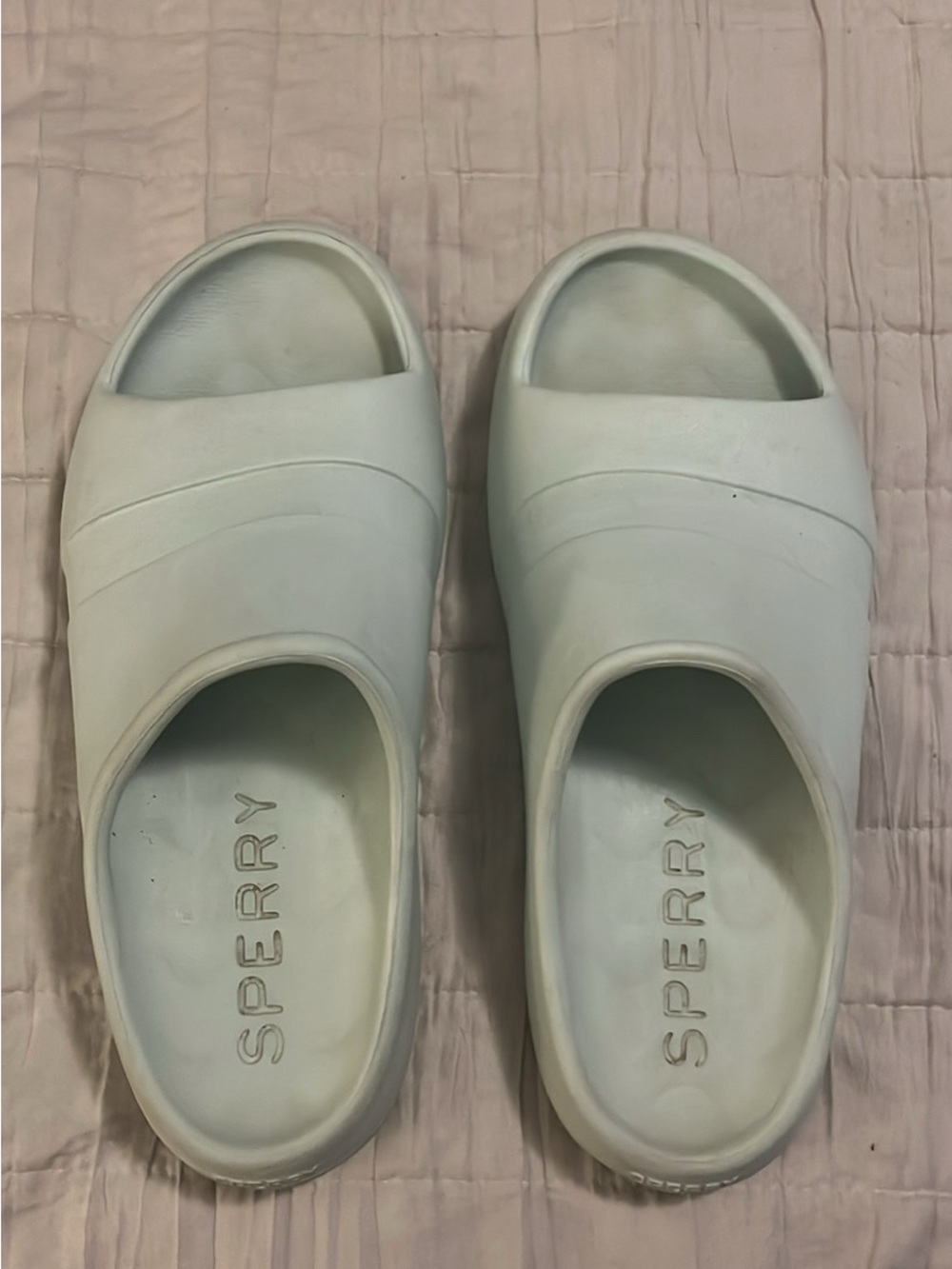 Sperry Light Blue Slide Sandals